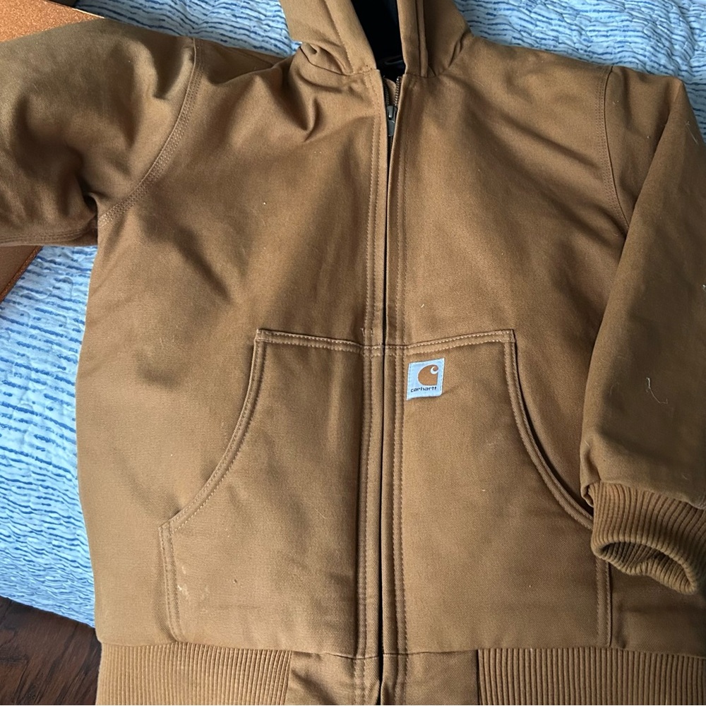 Carhartt Child 14-16 Brown and Tan Puffer Jacket